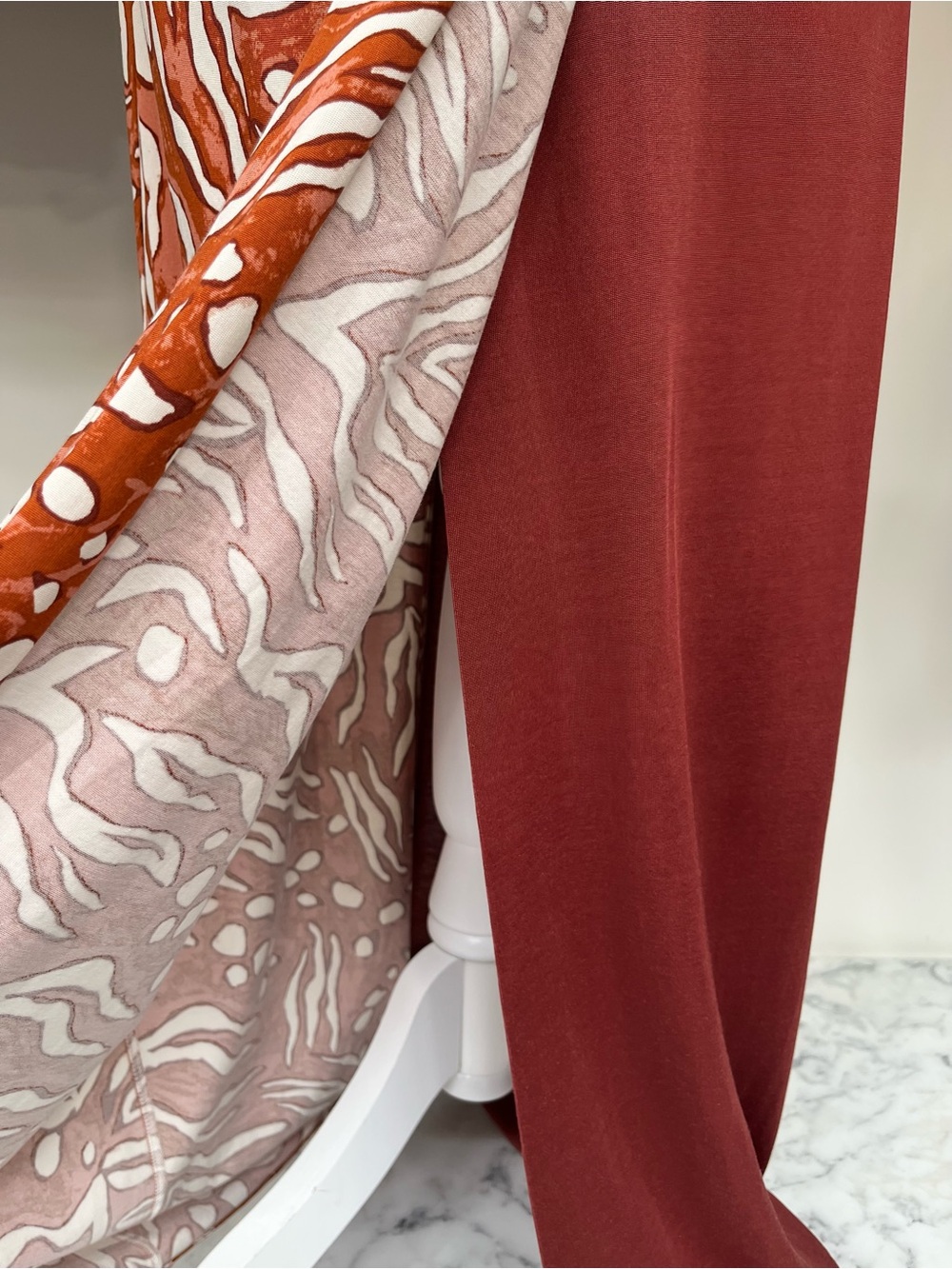 DVF DIANE VON FURSTENBERG chase dress in caramel/chestnut wrap maxi halter 2 - Picture 13 of 15